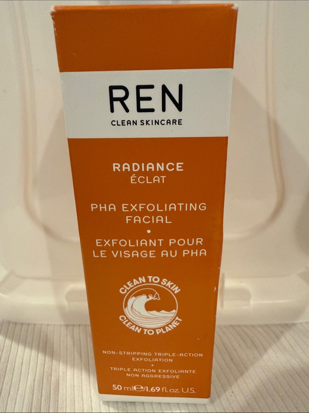 REN Radiance PHA Exfoliating Facial Cleanser — Orange